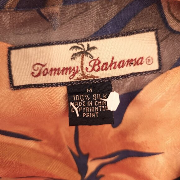 Tommy Bahama Men's Silk Shirt Button Up Hibiscus Print Short Sleeve - Picture 9 of 10